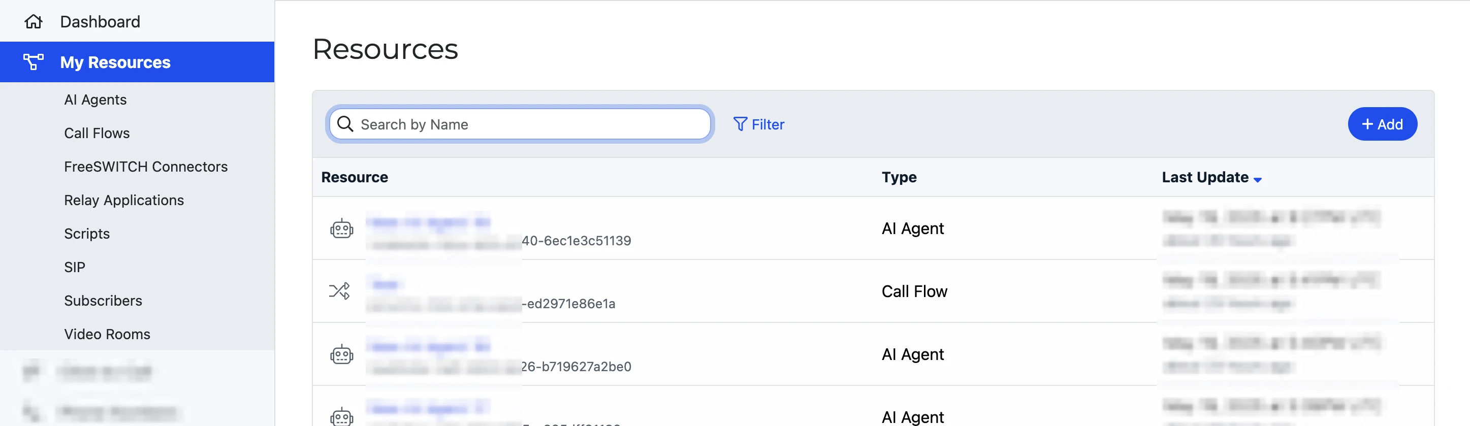 Create a new Resource from the Dashboard.