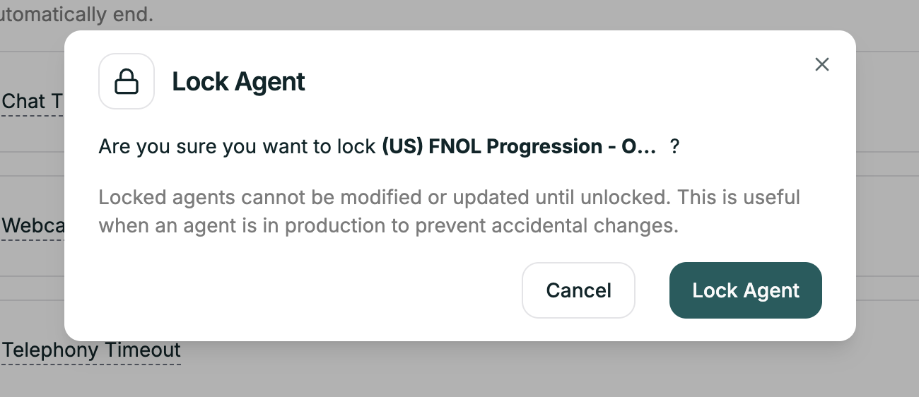 Lock agent toggle
