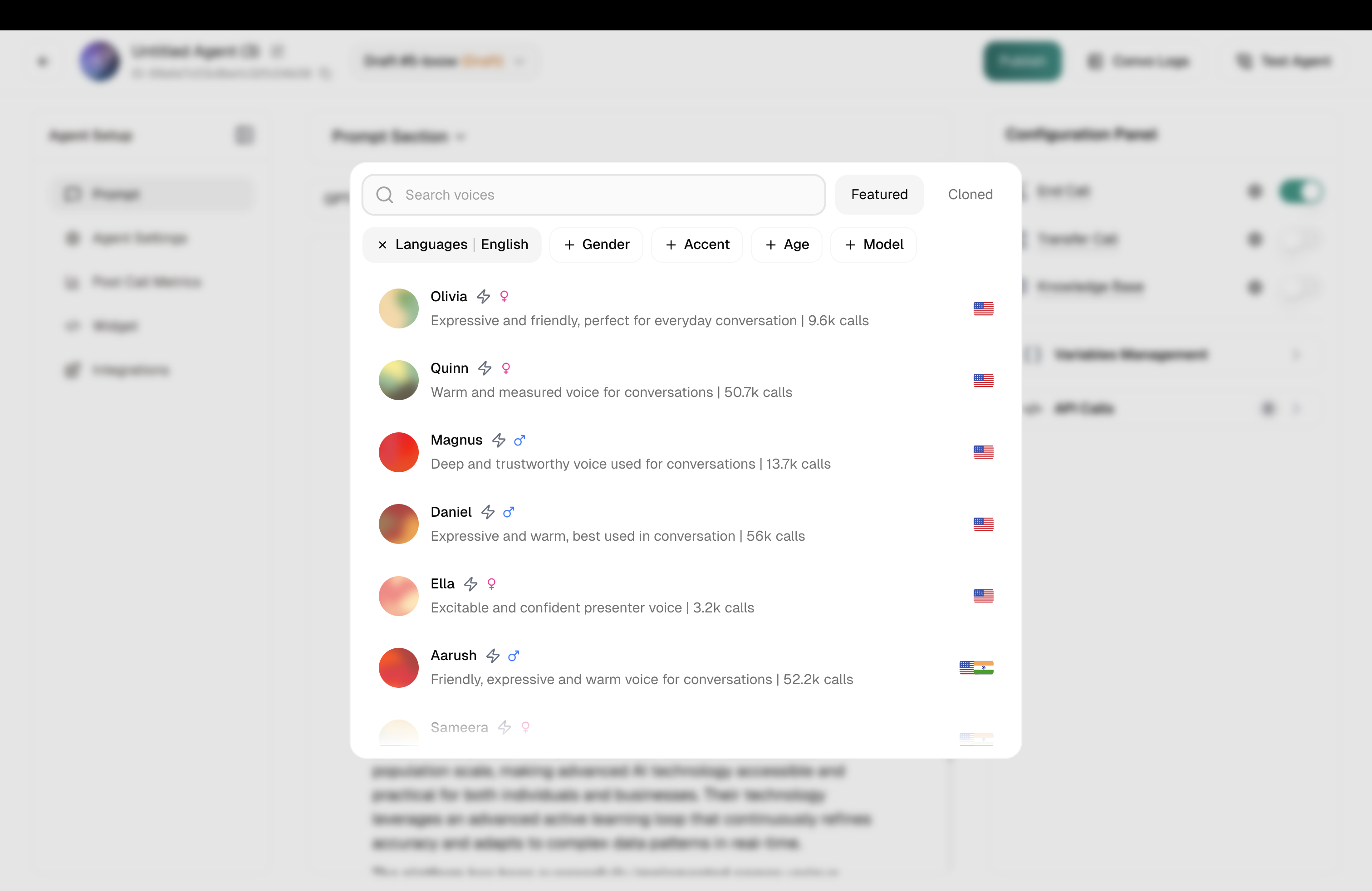 Voice picker