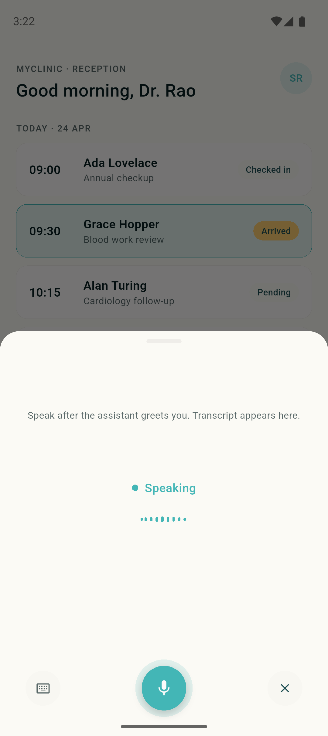 Flutter widget sheet speaking