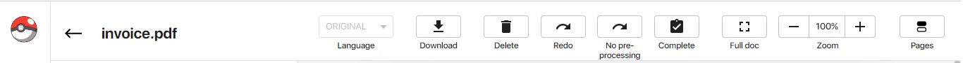Figure 34: Button to scan document again