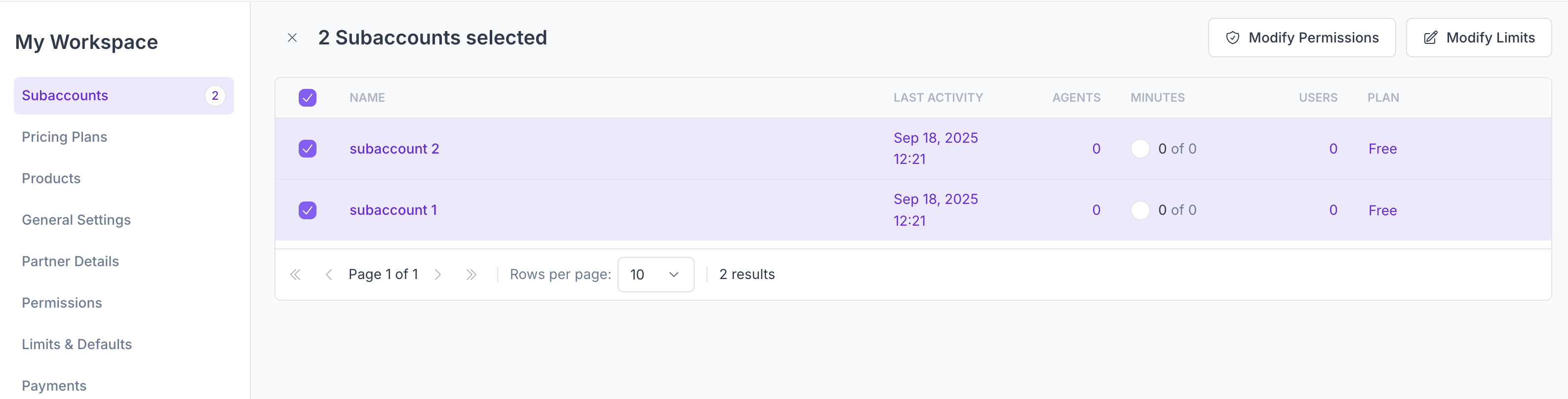 Modify in bulk select mode