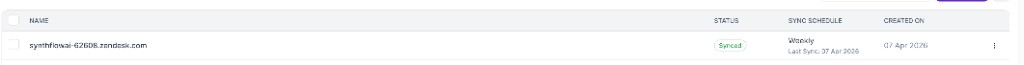 Zendesk source status synced