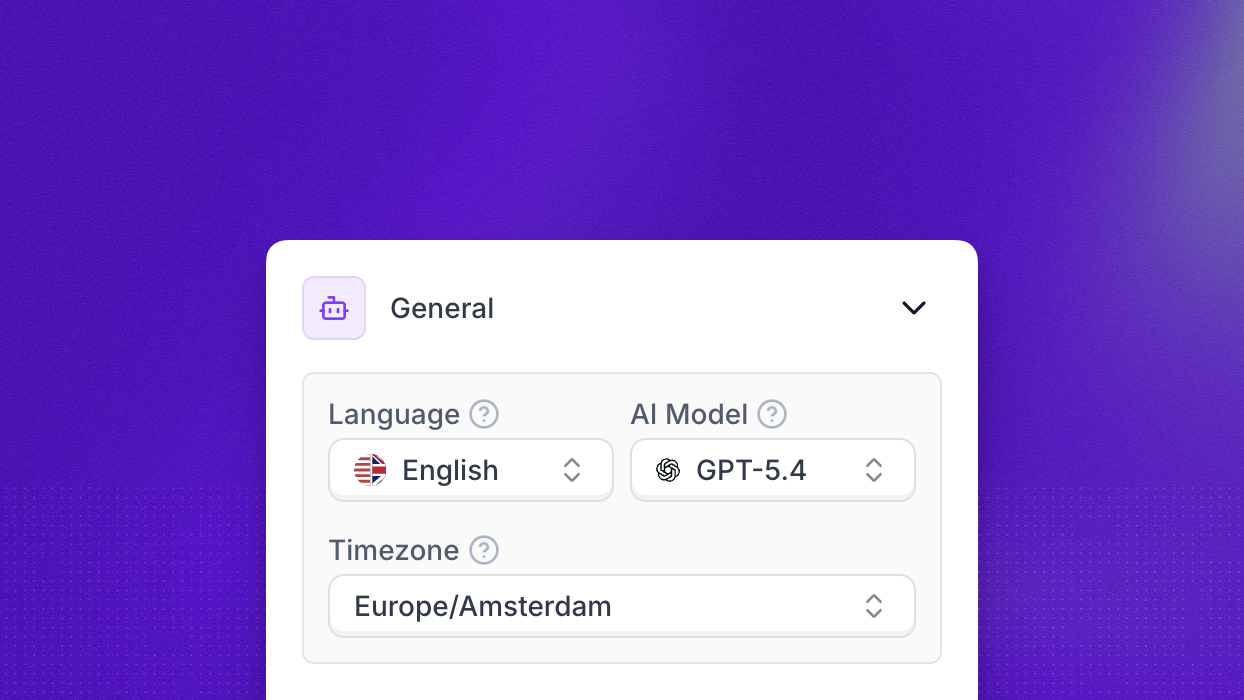 General settings