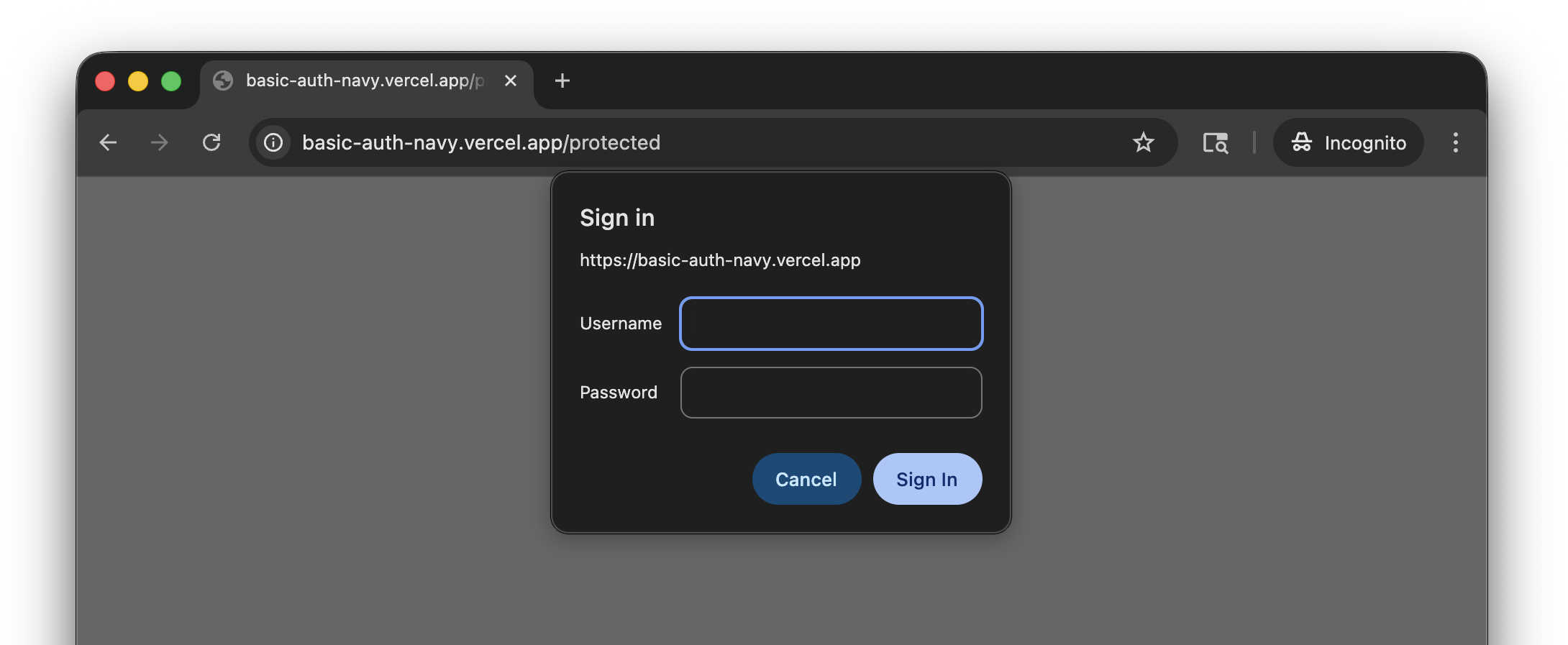 HTTP Basic Auth browser prompt