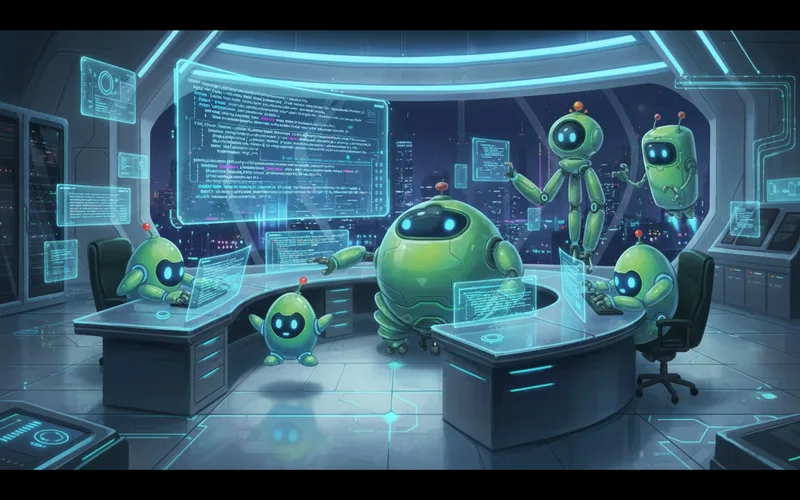 Robots working in an office environment