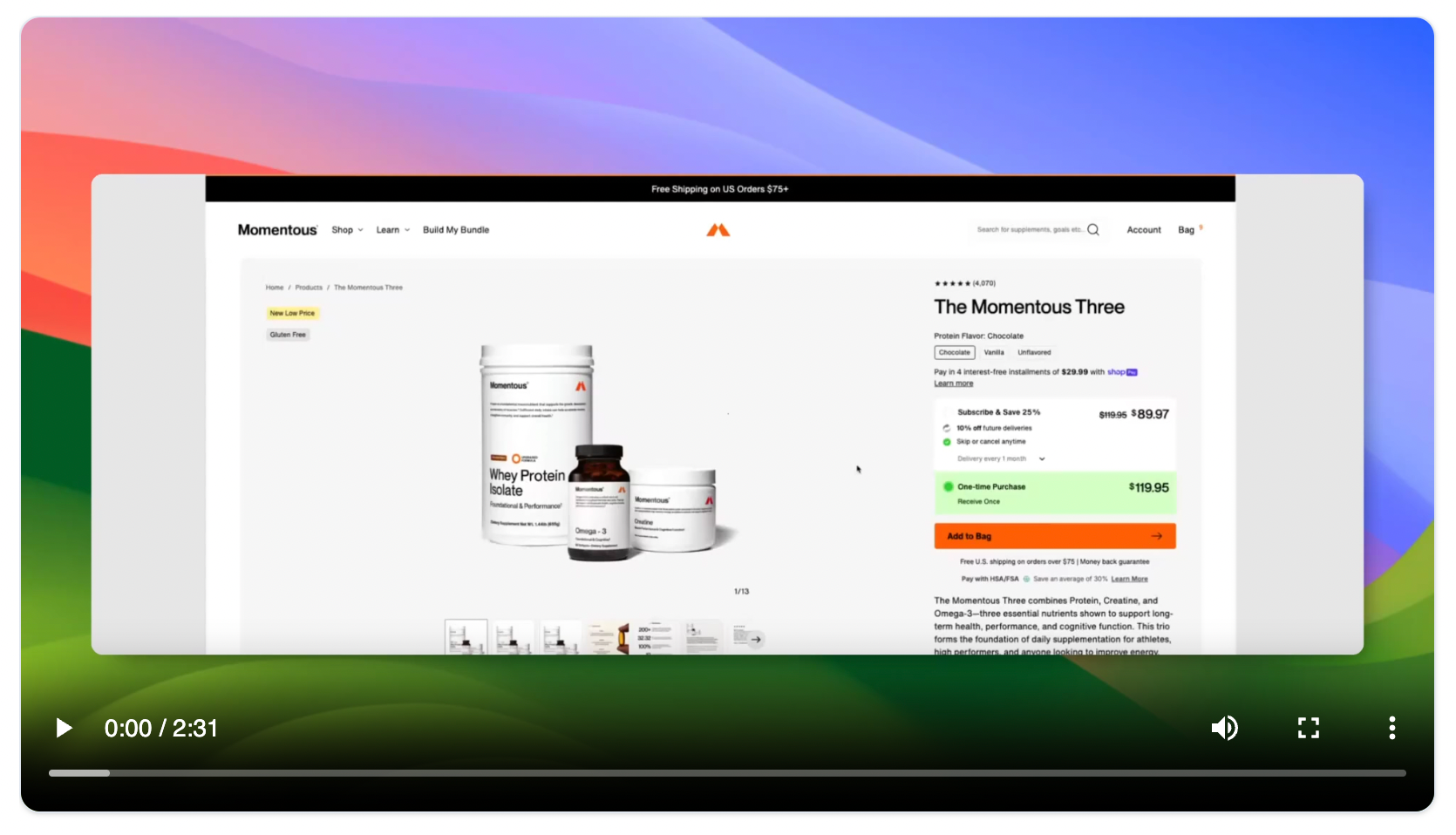 Truemed checkout process demo