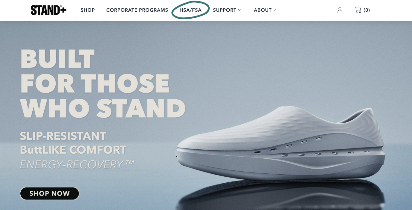 Above the fold example