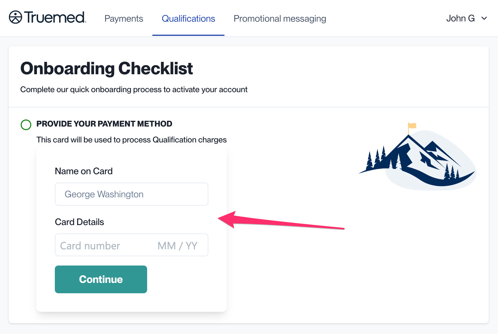 Qualification link on thank you page