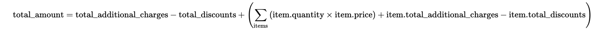 Total Amount Equation