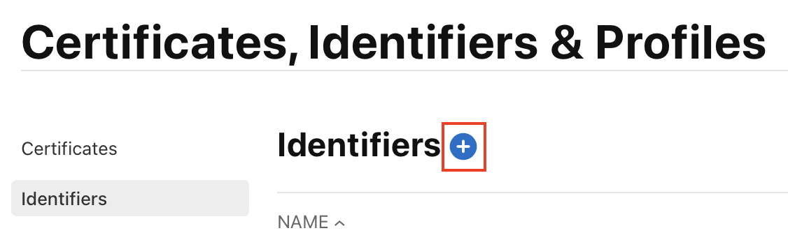 Click the plus button