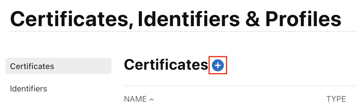 Click the plus button