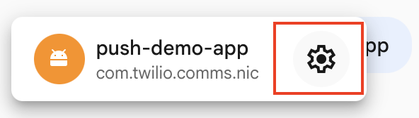 A screenshot showing the app selection