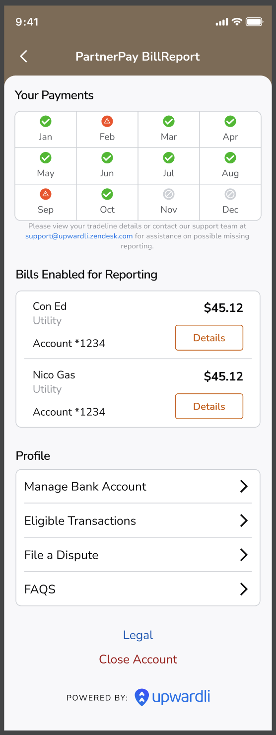 Bill Reporting Connection Flow