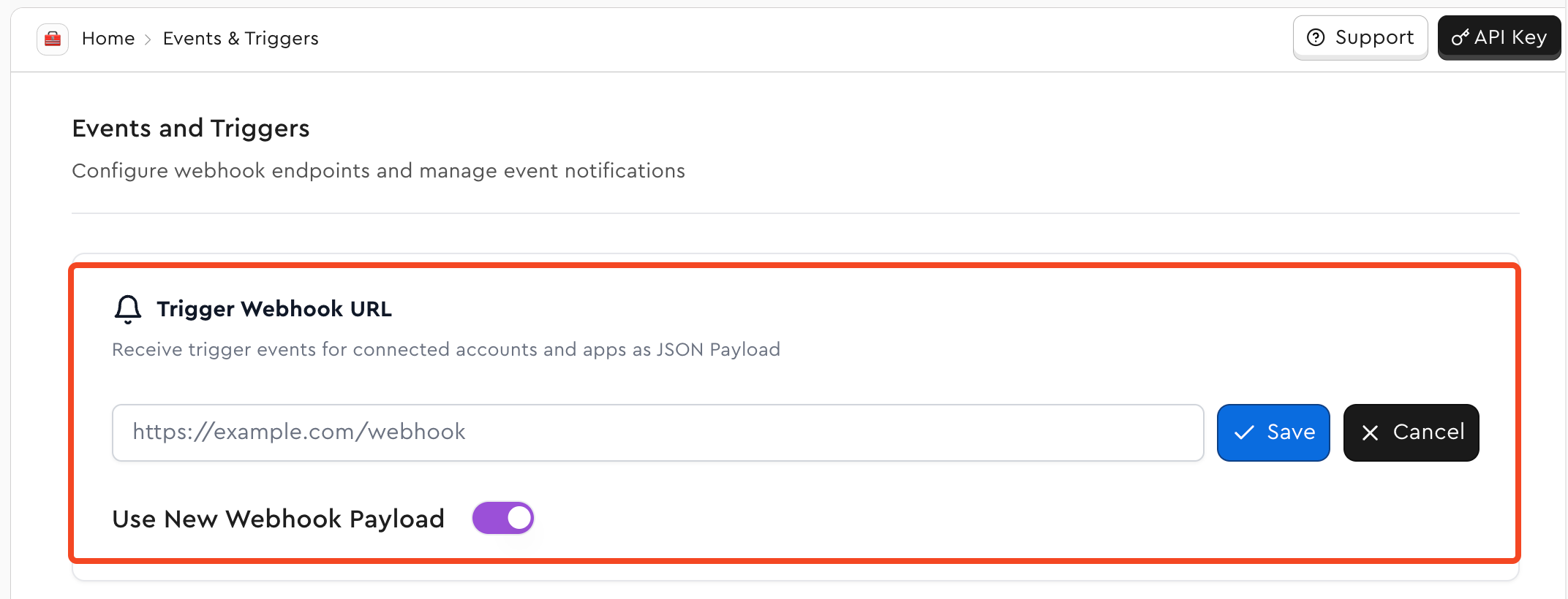 Webhook setup