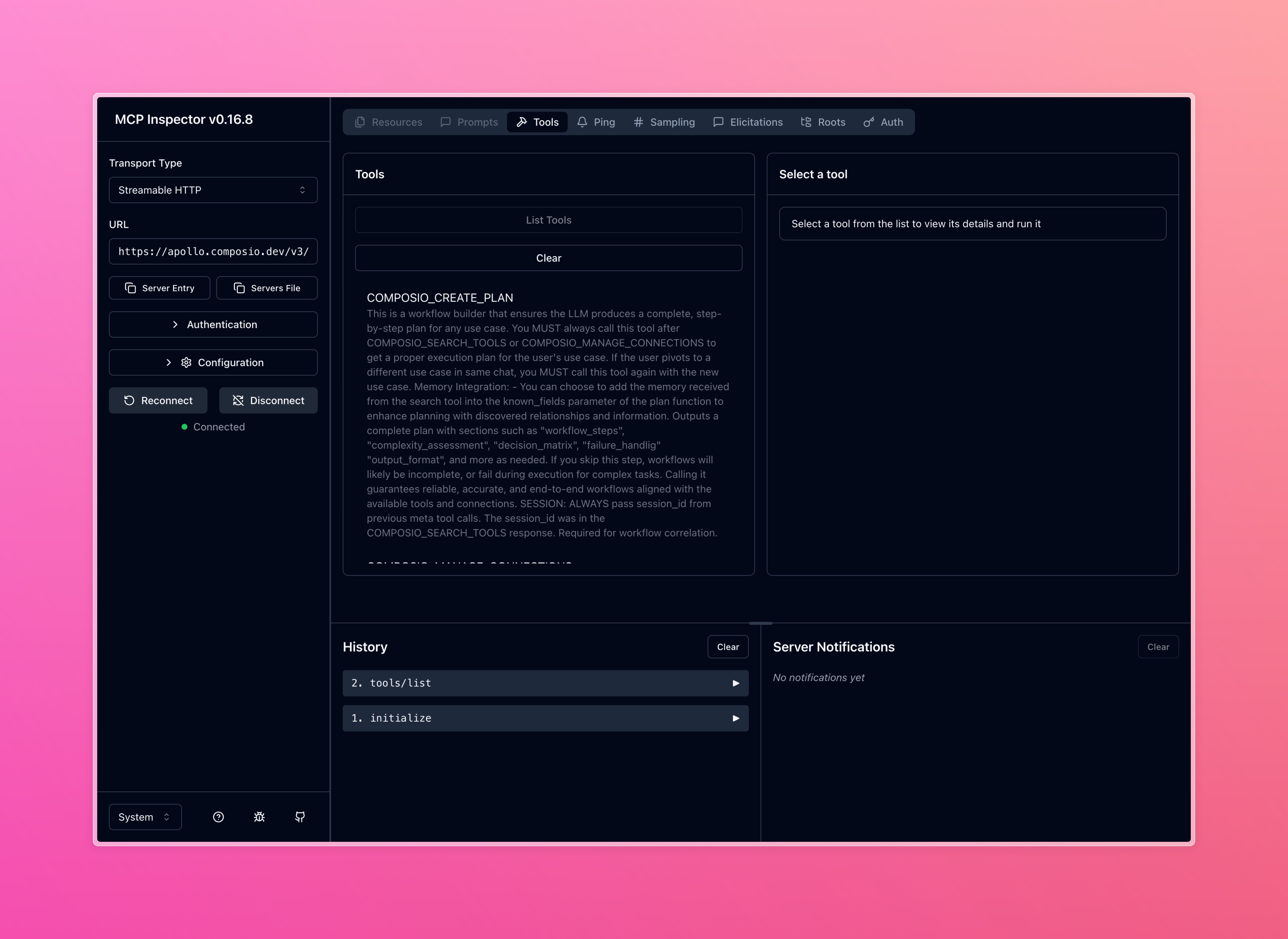 Tool Router Inspector