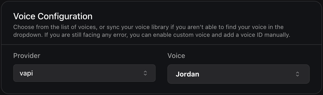 Vapi Voice Provider