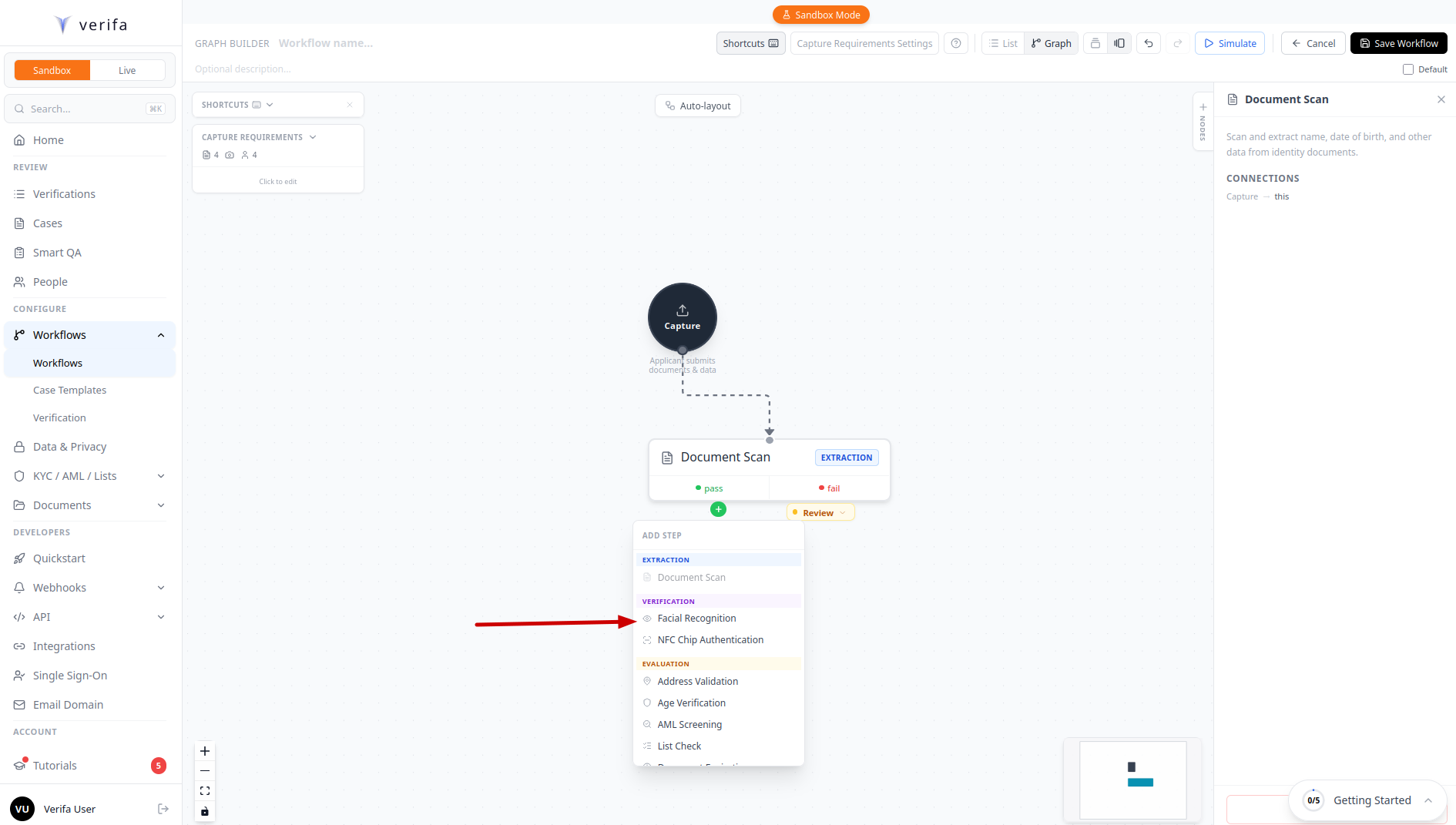 Add Facial Recognition from the pass output