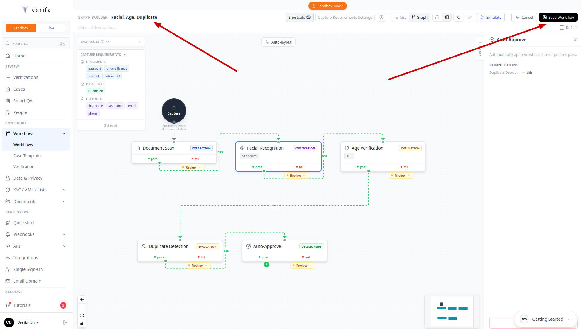 Name the workflow and click Save Workflow
