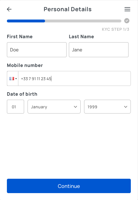 Personal Details Personal Details