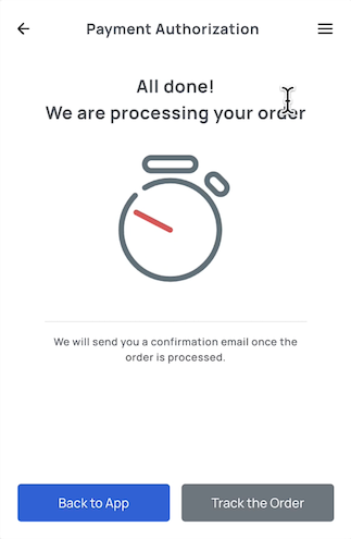 Payment Authorization Screen Payment Authorization Screen