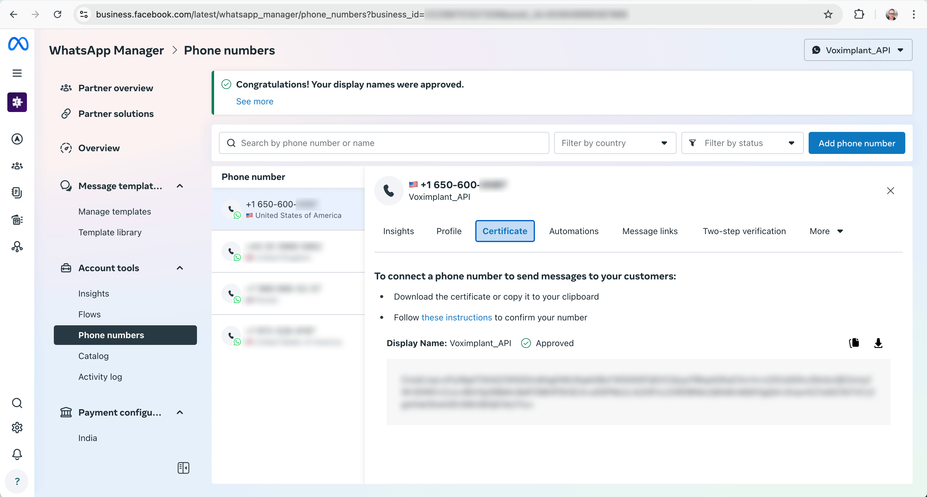 Phone registration step