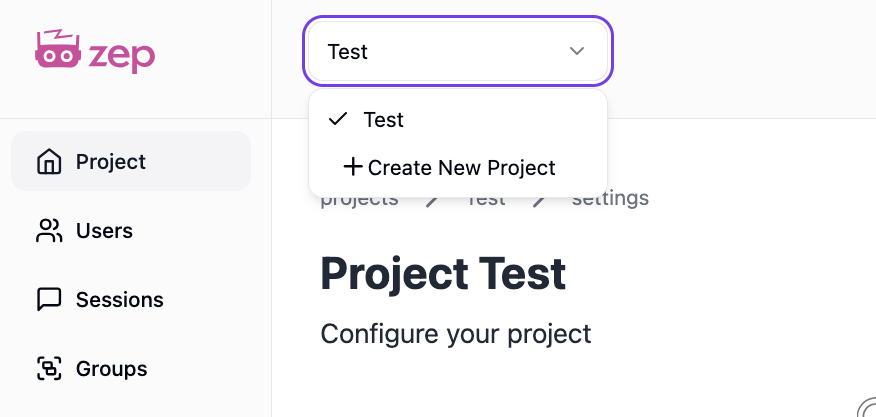 Create a new project
